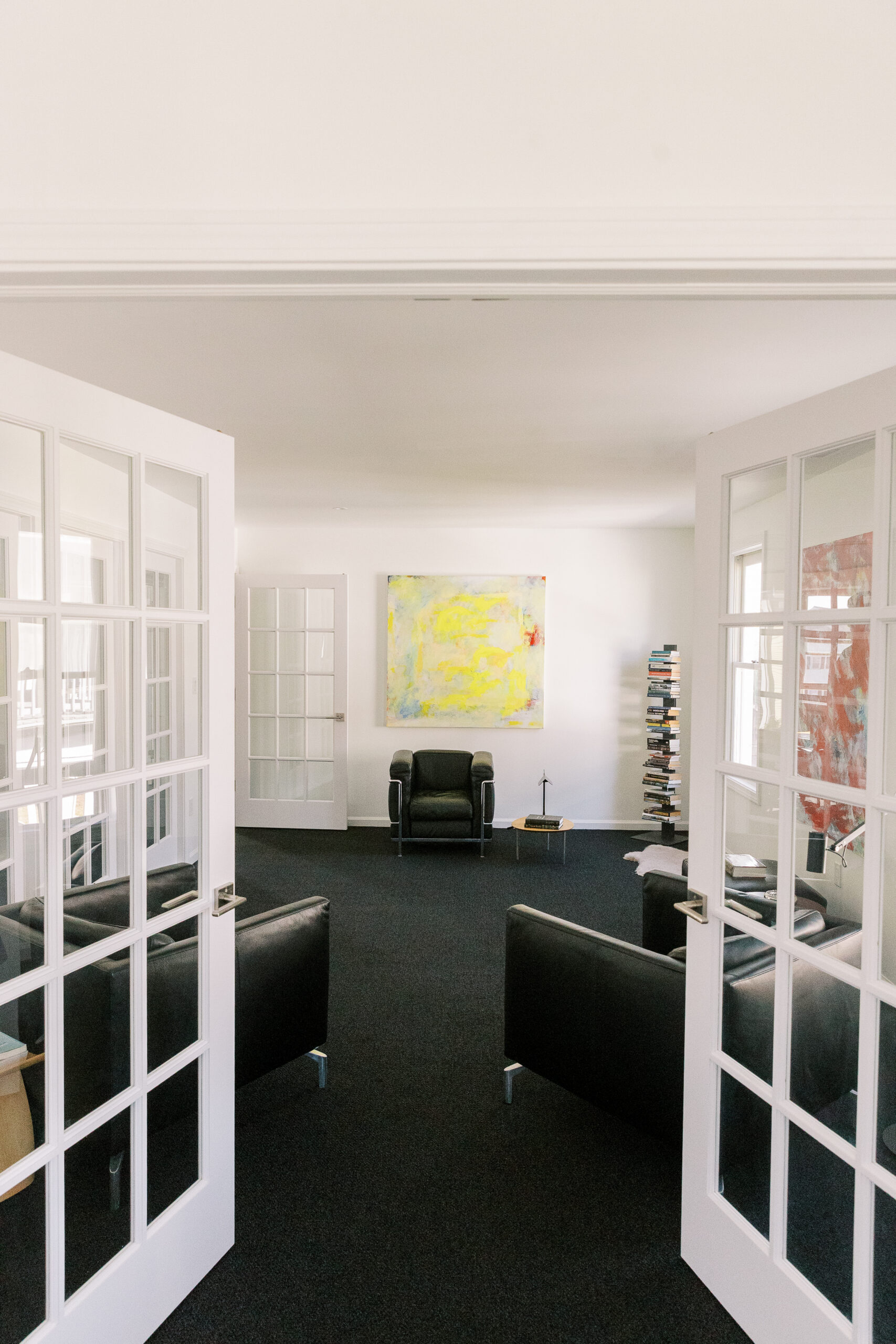 CMHS office interior with French doors and modern furnishings