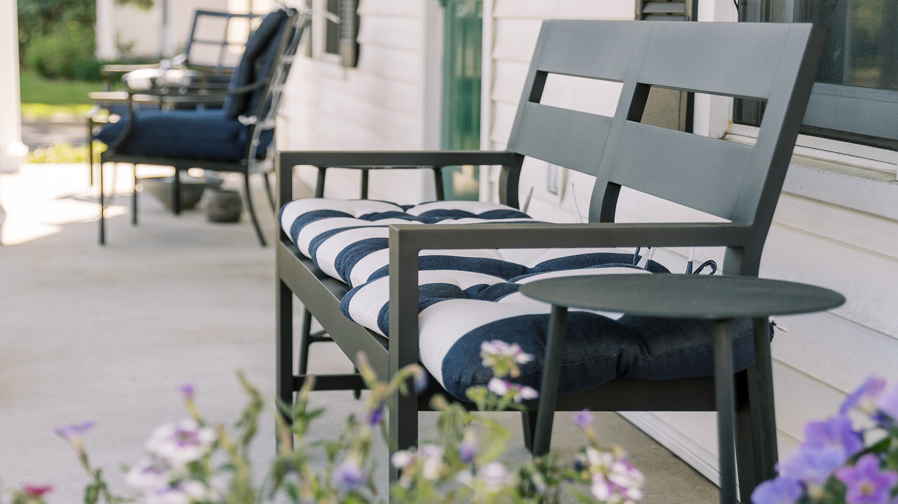 CMHS waiting area with citron pillows